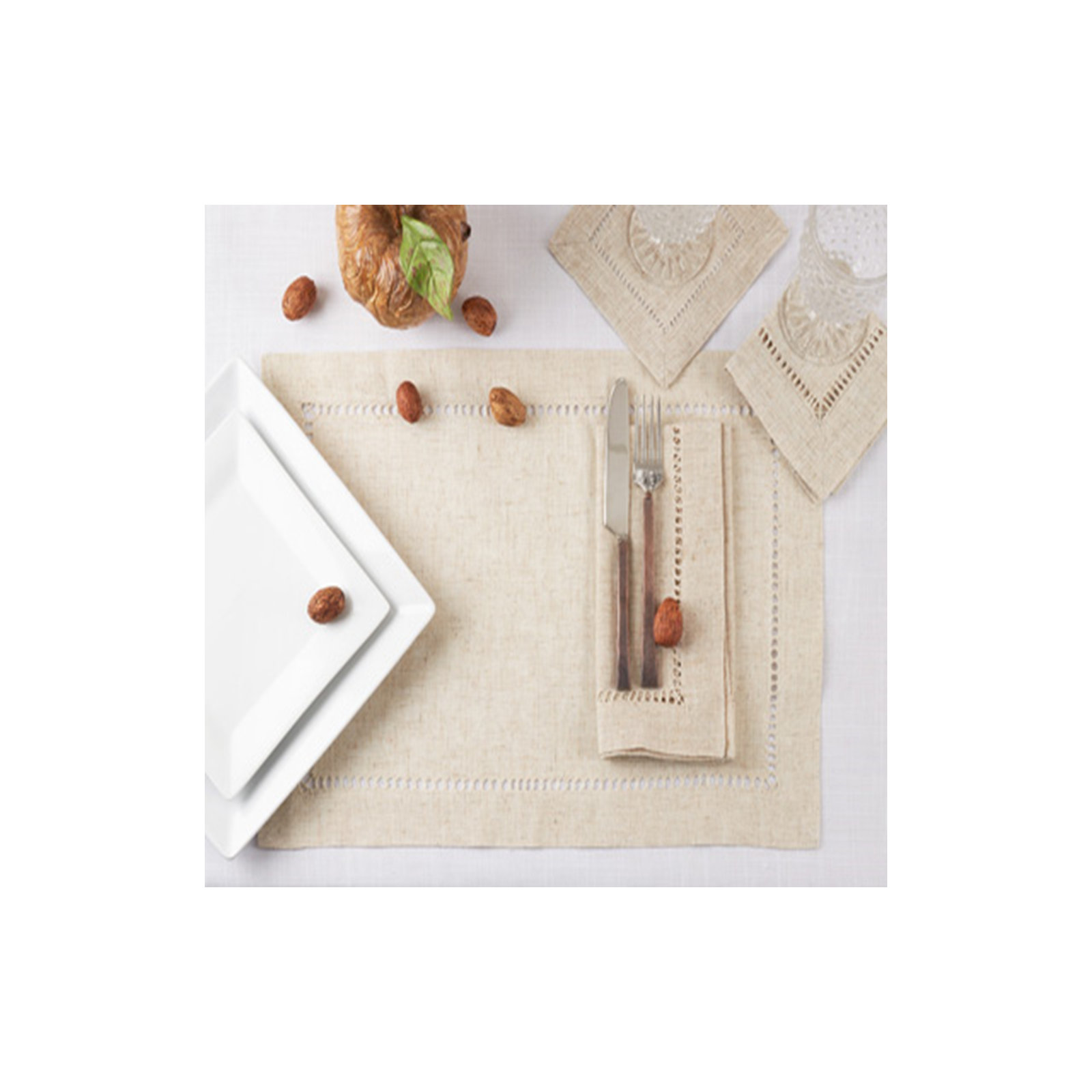 Cowen Hemstitched 20" Linen Placemat
