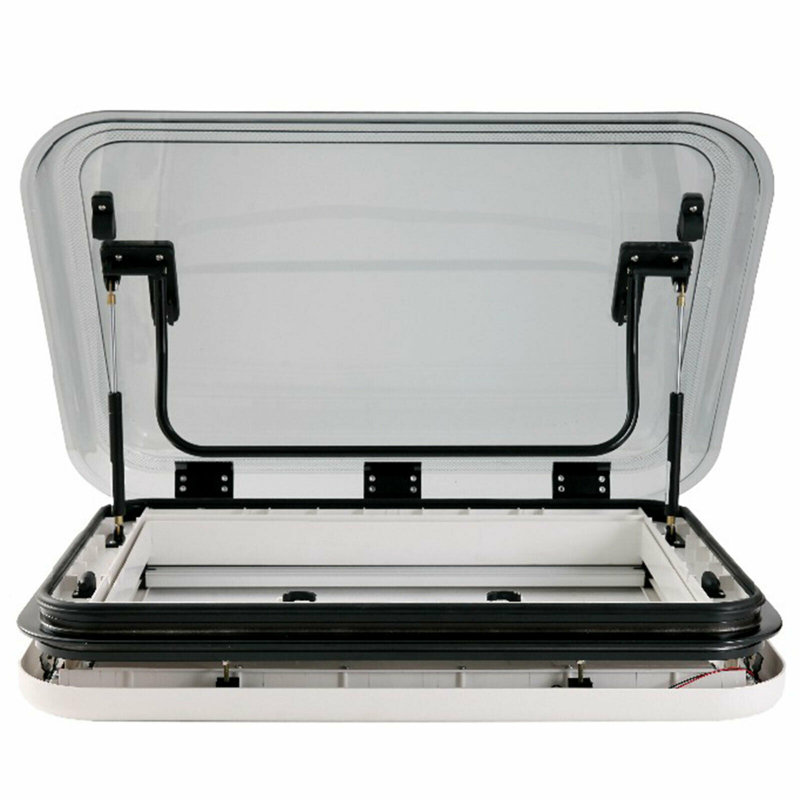 RV Window Camper RV Roof Window with LED Light, 19.7'' H x 27.58" W x 12"D
