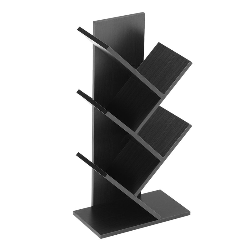 Aerowyn Geometric Bookcase, Brown, (6 Shelves) 60cm. H x 31cm. W x 17cm. D