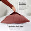 Ensemble de 2 taies décoratives matelassées en microfibre à bordure carrée et à bords passepoilés Southwest Fine Vilens, ensemble de 2, 26 po x 26 po, Marsala-399142847-399142819