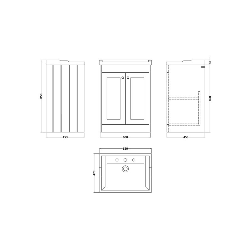 Mankato 620 mm Bathroom Vanity