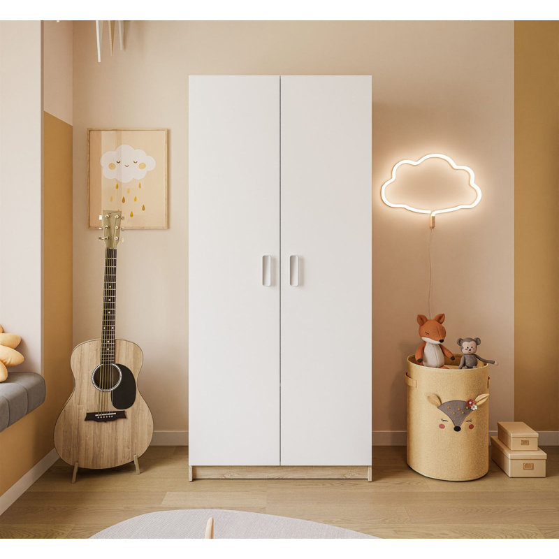 Aleksandras 2 Door Manufactured Wood Wardrobe