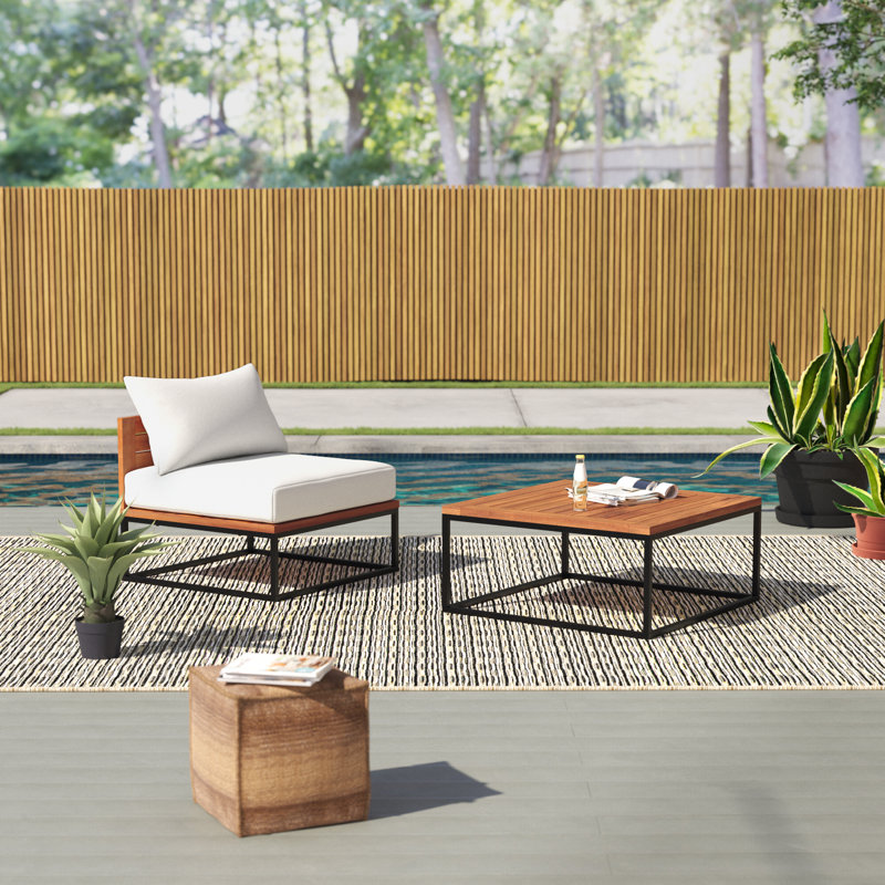 Ensemble de table basse et de chaises d'extérieur Horsforth? 2 pièces