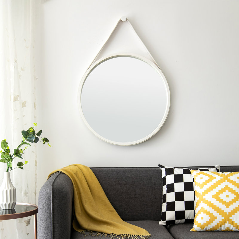 Chavarria Flat Wall Mirror, White