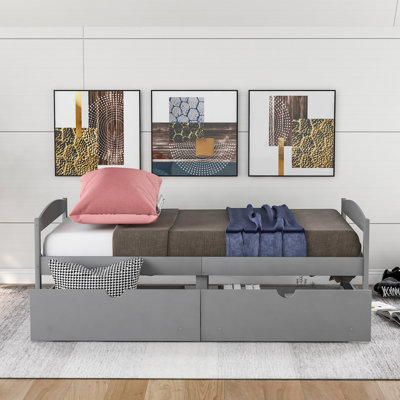 Lit plateforme simple avec deux tiroirs