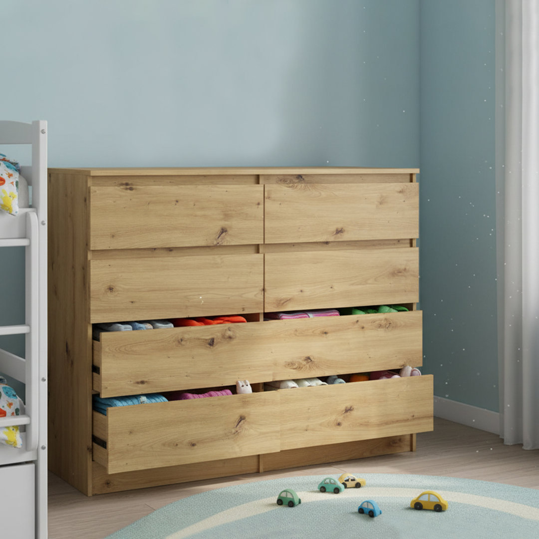 120cm W 8 - Drawer Chest of Drawers