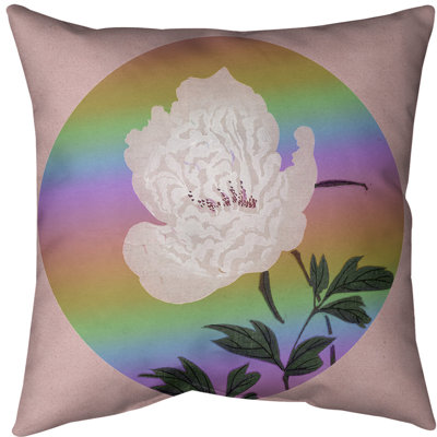 Coussin de peinture à fleur japonaise