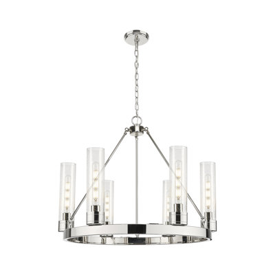 Lustre 6 lumières avec abat-jour Scherer