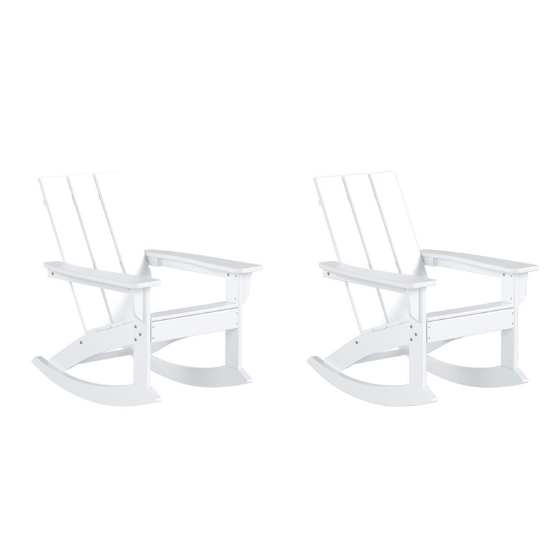 Chaise Adirondack berçante en plastique Joubert, Blanc