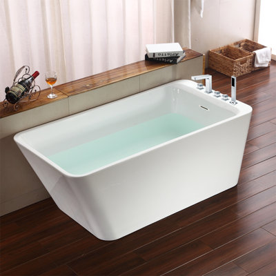 Missouri 67'' x 29.5'' Soaking Acrylic Bathtub with Faucet