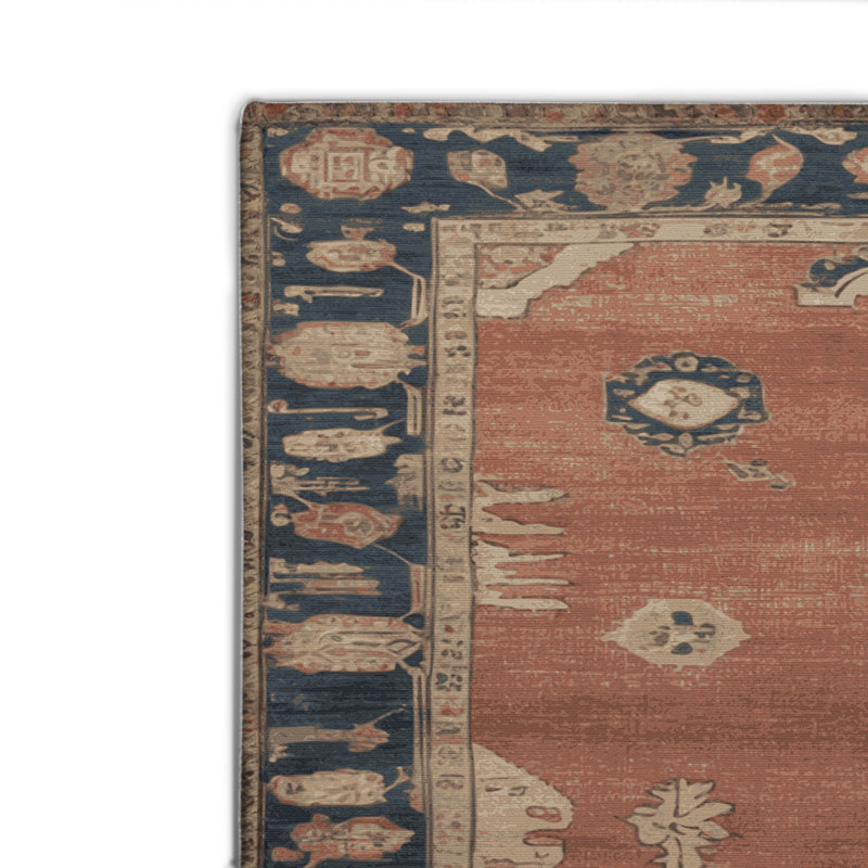 Tapis intérieur et extérieur brun Overdyed, Rectangulaire 8 pi x 10 pi