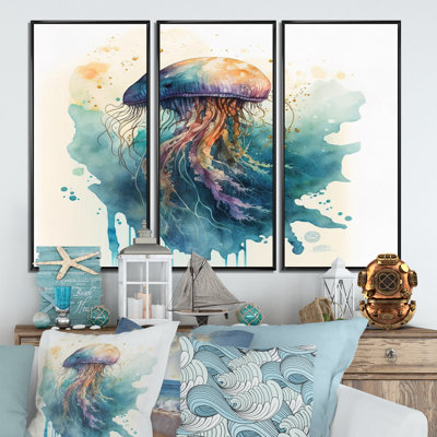 Colorful Deepsea Jellyfish III 3 Pieces Colorful Deepsea Jellyfish III 3 Pieces