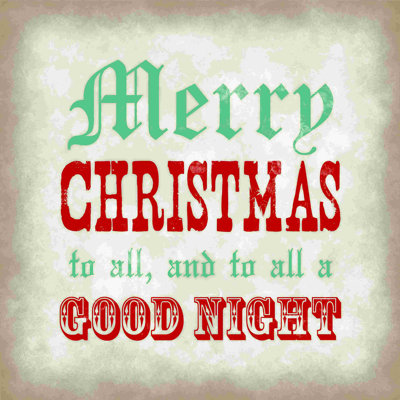 Good Night - Art textuel sur toile tendue