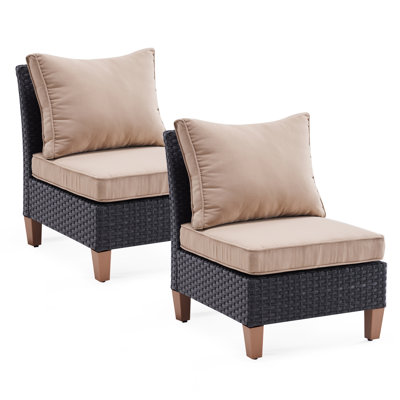 Patio garden 1 Seater Armless sofa by George Oliver