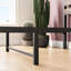 Structure de lit simple de style rustique - Lattes de métal robustes, sommier noir sans sommier requis Assemblage facile et silencieux inclus sous la plateforme de rangement avec support de tête de lit