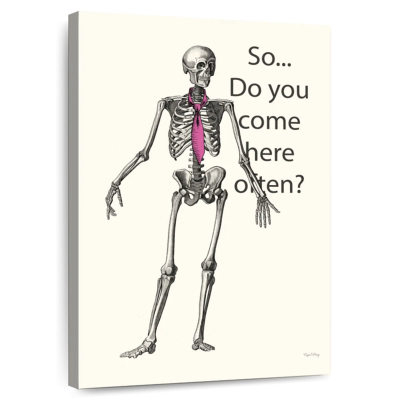 Tergel Skeleton Walks Into A Bar, 30" H x 20" W
