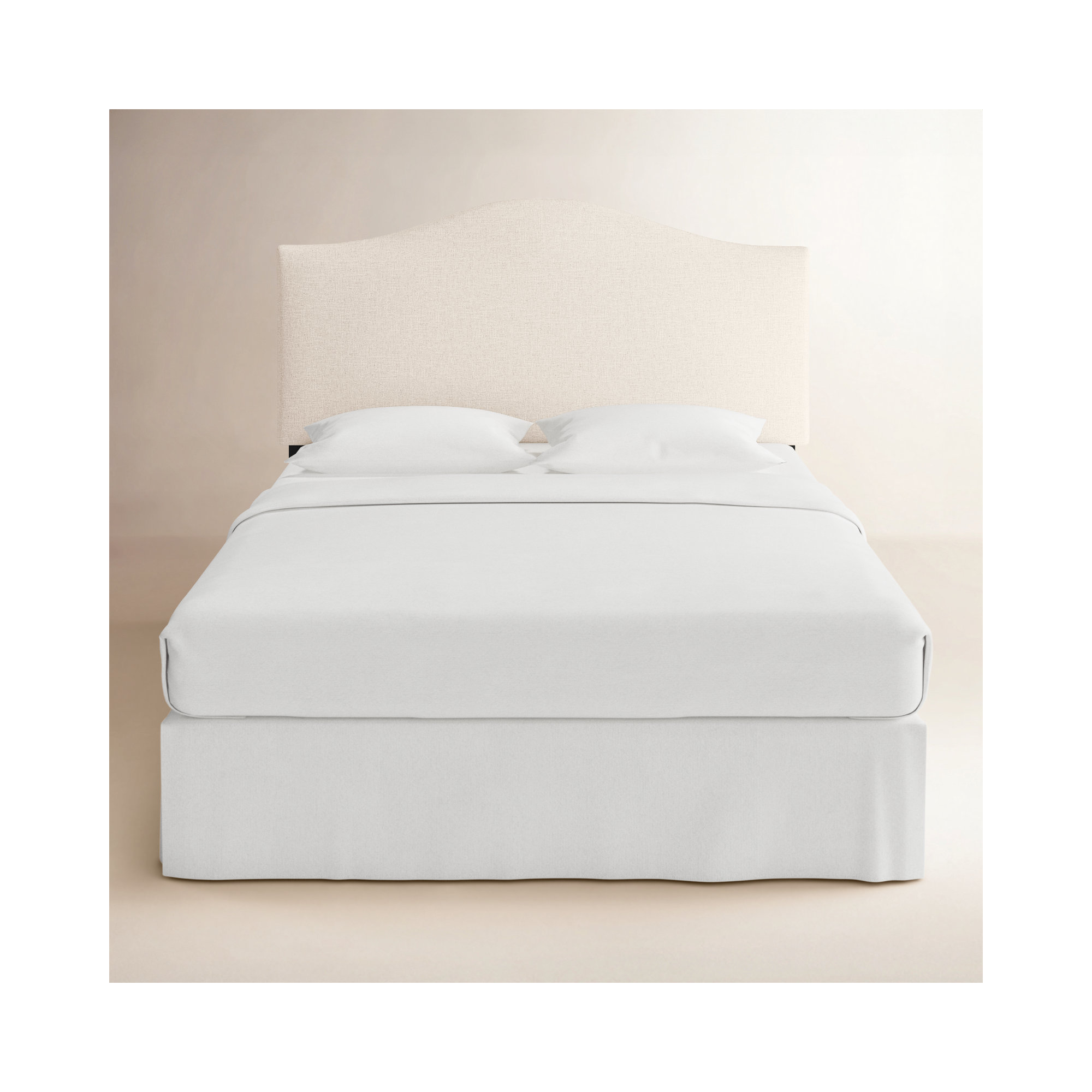Hermosa Upholstered Panel Headboard, Classic Talc Linen, Queen