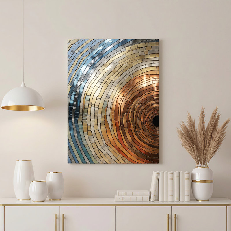 «Abstract Mosaic Tunnel», ensemble de 1 reproduction d'art sur toile tendue, H 30 po x l 20 po