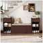 Banc de rangement tout-en-un avec coussin, compartiments, tiroirs et tablettes ouvertes, banc de rangement-764836854