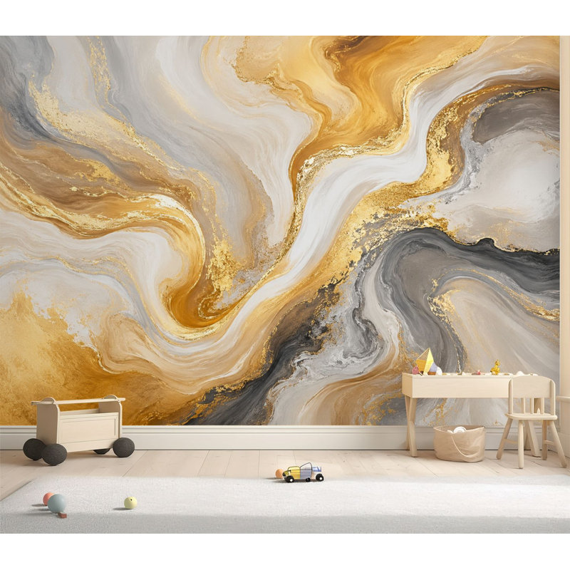 Papier peint adhésif peler et coller Marble, L 69 po x l 96 po
