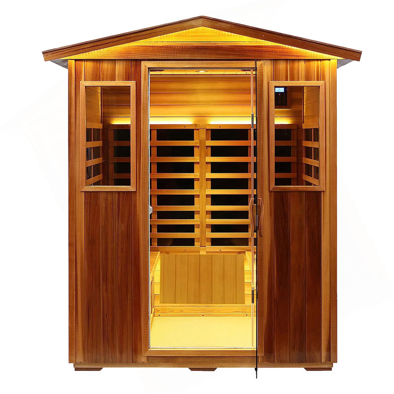 Sauna d'extérieur à infrarouge lointain pour quatre personnes