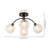 4-Light Iron Flush Mount Ceiling Light with Water Glass Globes-628095037