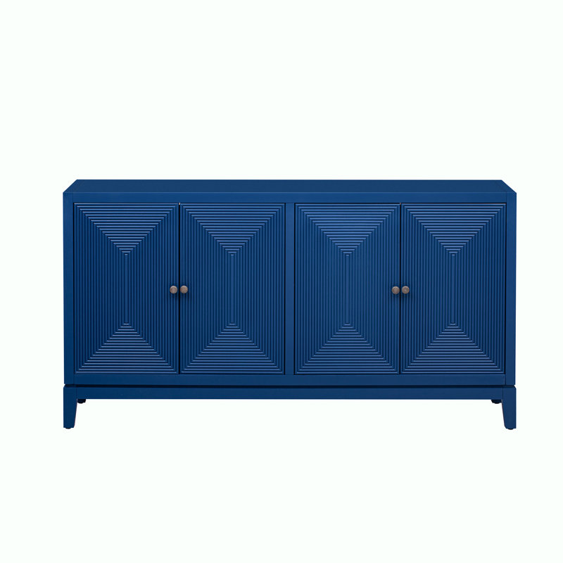 Console avec rangement et armoire de rangement, Marine