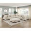 Ensemble de meubles modulaires en tissu de velours côtelé beige 1pc