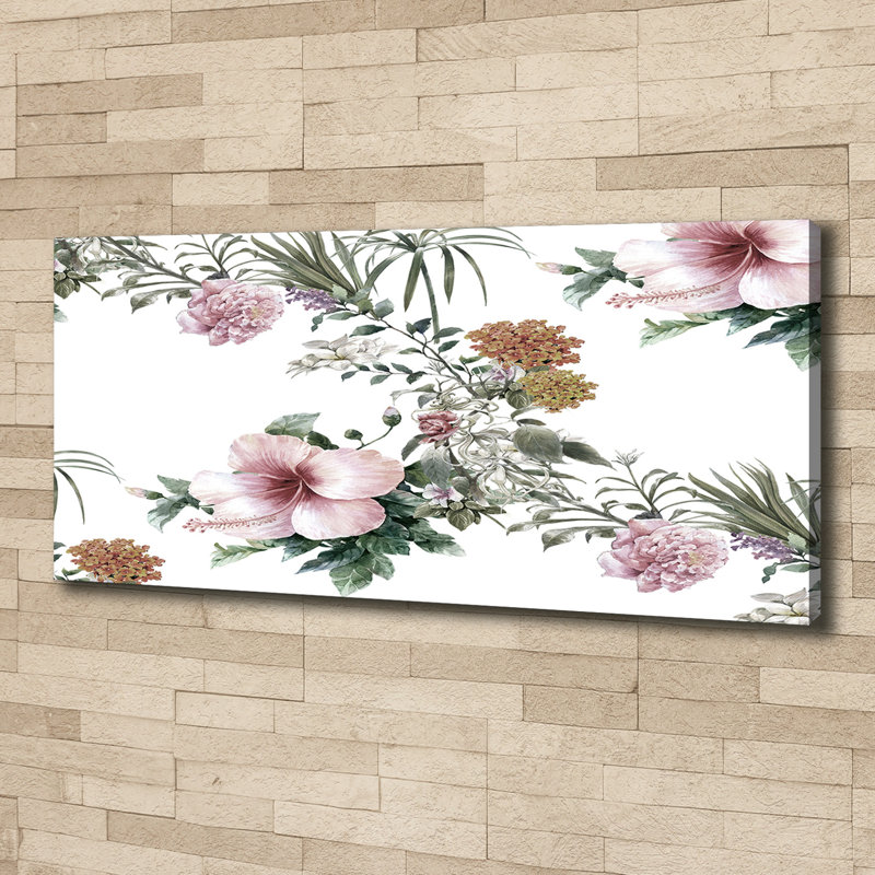 Floral Pattern - Wrapped Canvas Print, Canvas, 50cm H x 125cm W