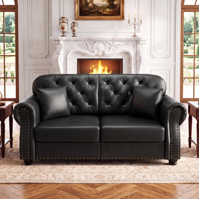 Canapé 63 po avec 2 coussins Chesterfield