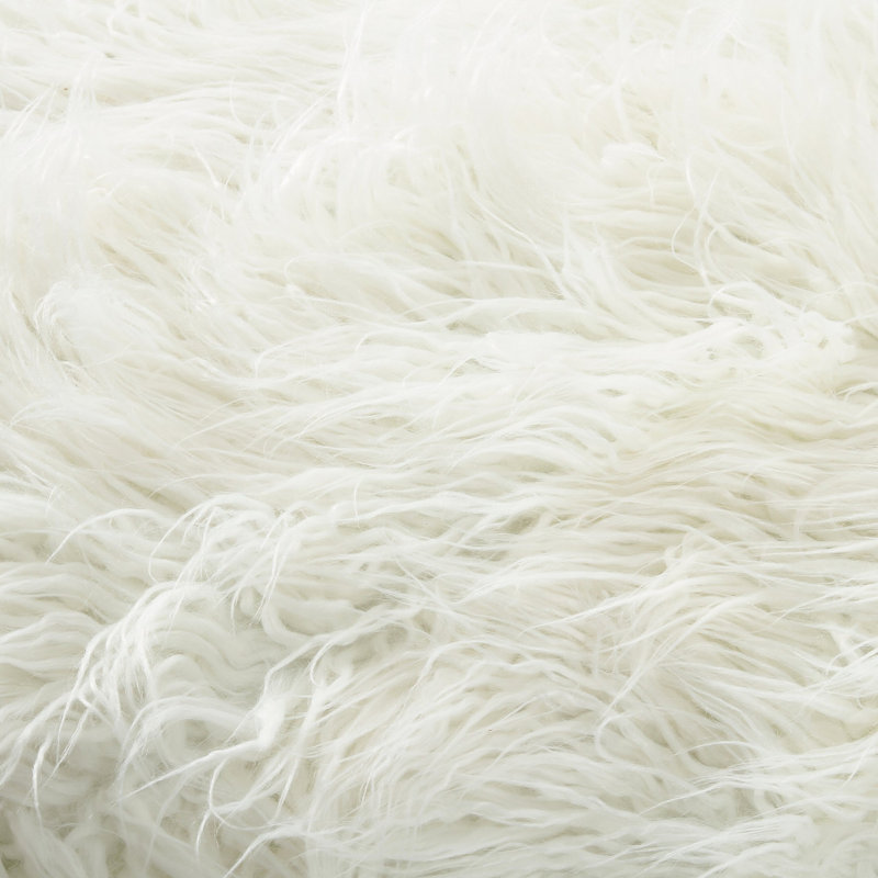 Upholstered Bench, Mongolian Cream Fur