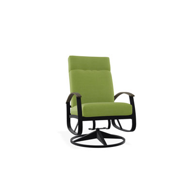 Chaise berçante pivotante réglable avec coussins Askar