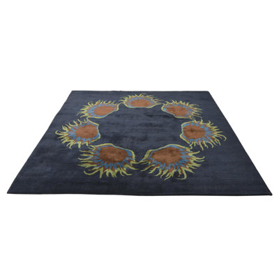 Tapis carré bleu marine 7 pi Pineland