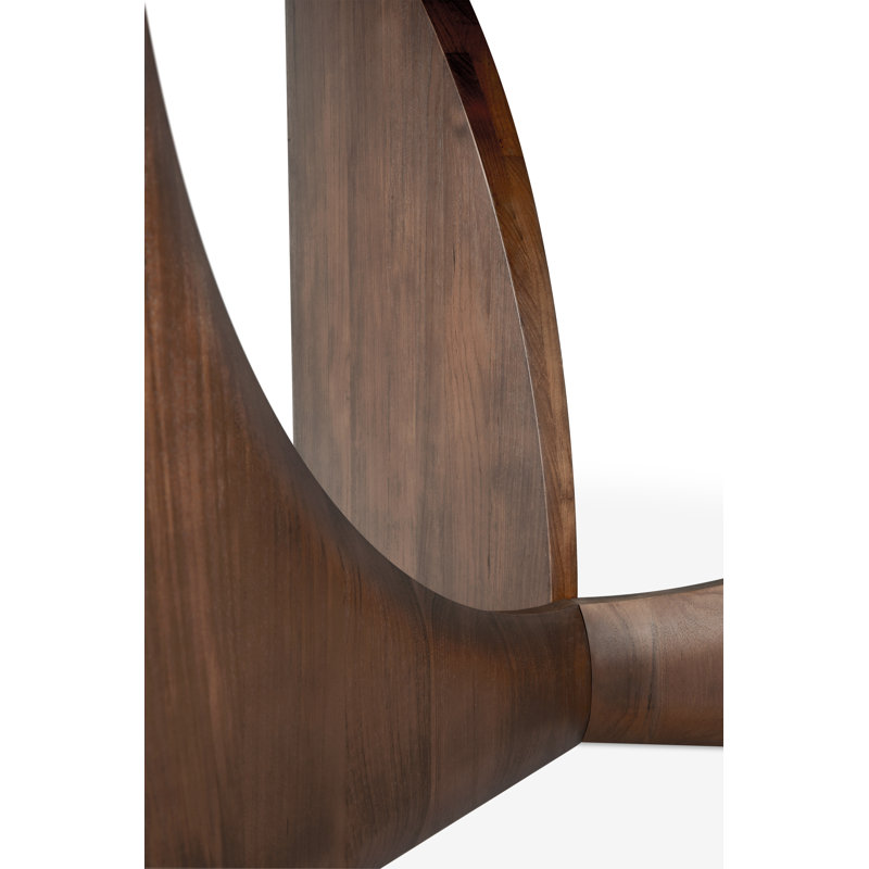 Geometric Round Solid Wood Dining Table