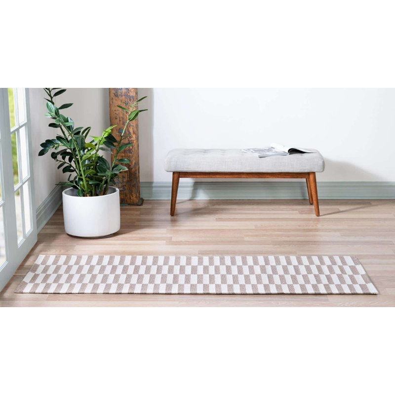California Cotton Striped Indoor Rug, Runner 2'2" x 6'