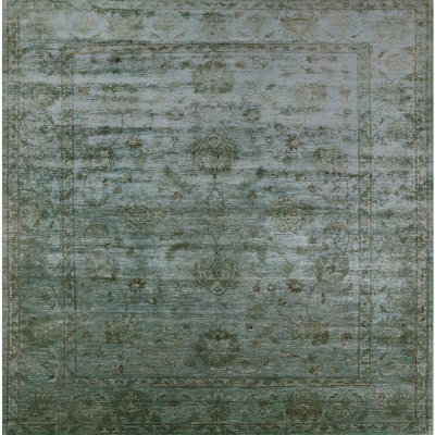 Tapis vert de style oriental