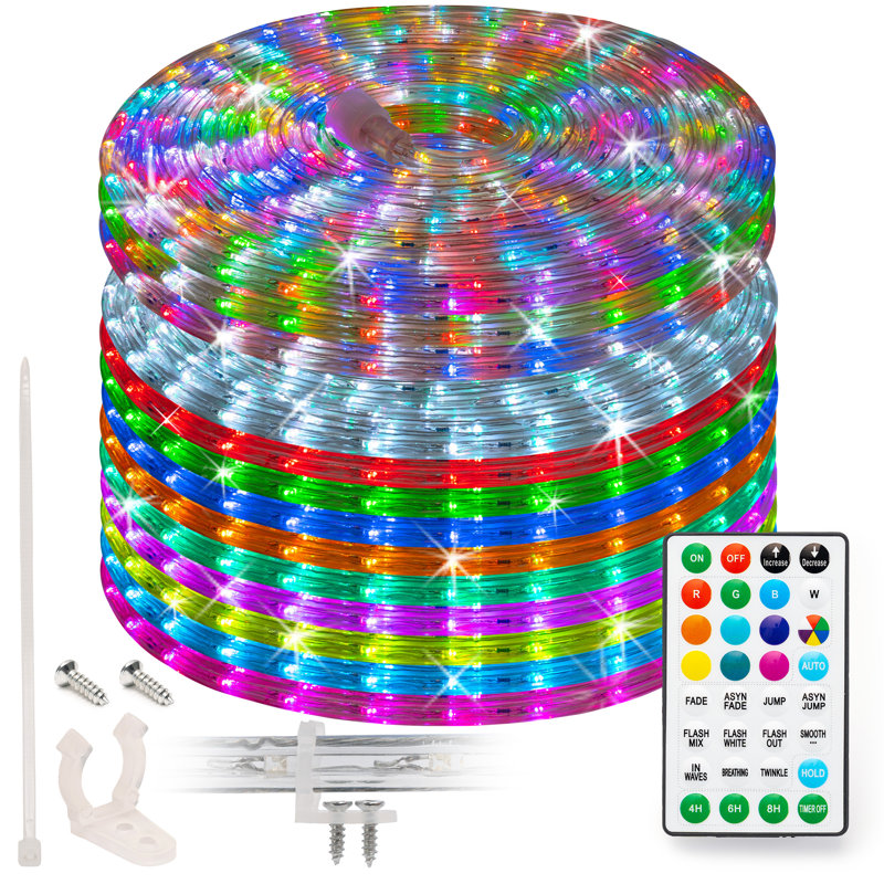 12-Mode 10 Colour Changing Rope Light W/Remote Controller