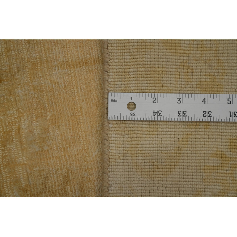 Tapis transitionnel doré fait à la main Oushak 5 x 8