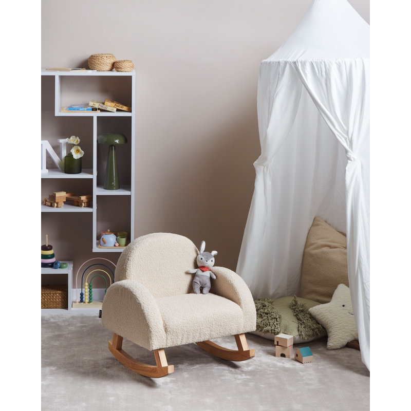 Boucle Kids Rocking Chair HUG, Beige
