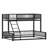 Floor Bunk Bed Frame With Ladder And Safety Guardrails-117529865-117529866