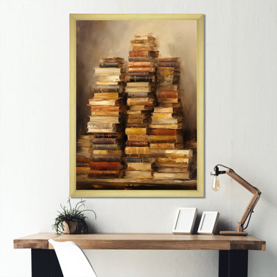 Ancienne bibliothèque de lecture mystère II - livres, art mural