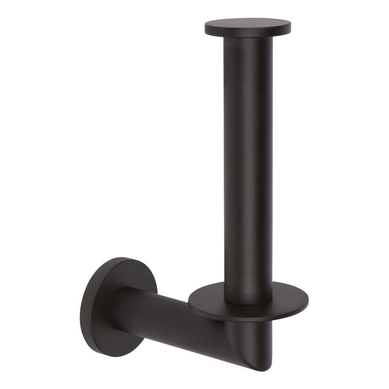 Kubic Spare Toilet Paper Holder, Matte Black