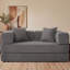 Convertible Sleeper Sofa With Removable Armrests, Corduroy Fabric Sofa Couch, No Assembly Required For Living Room, Dorm, Studio-854940552-849271567