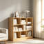 Bibliothèque ouverte en bois à 3 niveaux avec 8 compartiments, meuble de rangement multifonctionnel pour salon et bureau, vitrine autoportante pour organiser les livres et la décoration