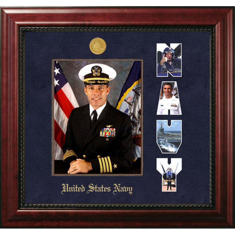 Cadre photo bleu marine portrait