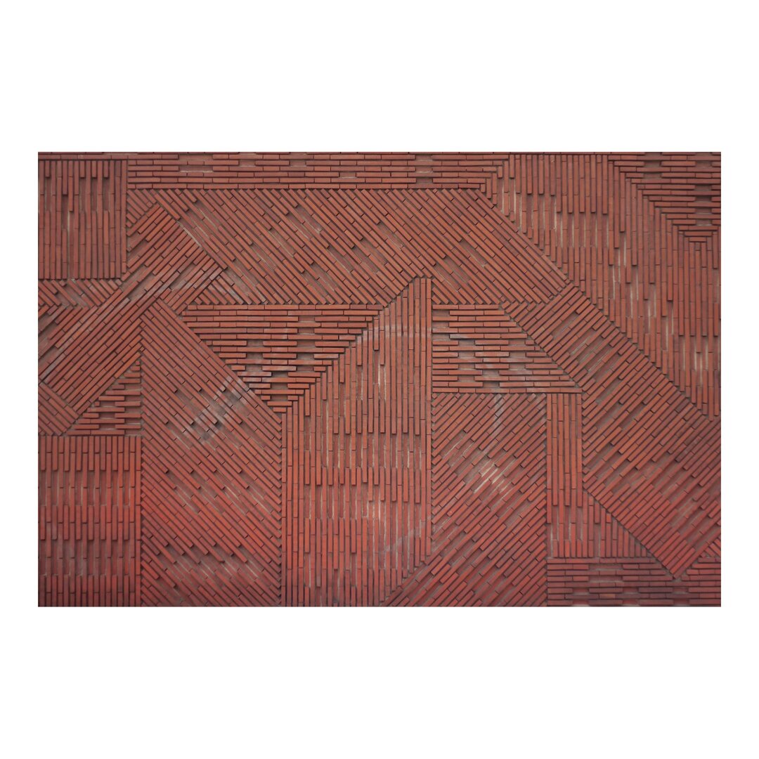 Strukturierte Fototapete Red Brick Design 1,9 m x 288 cm