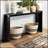60 Inch Thick Top Entryway Table with Curved Legs, Versatile Mounting Options for Modern Decor-715873348