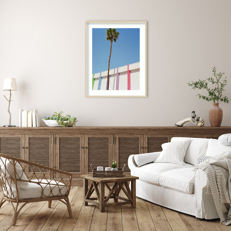 «Palm Springs II» par Criswell, impression sur bois encadrée, H 41 po x l 33 po