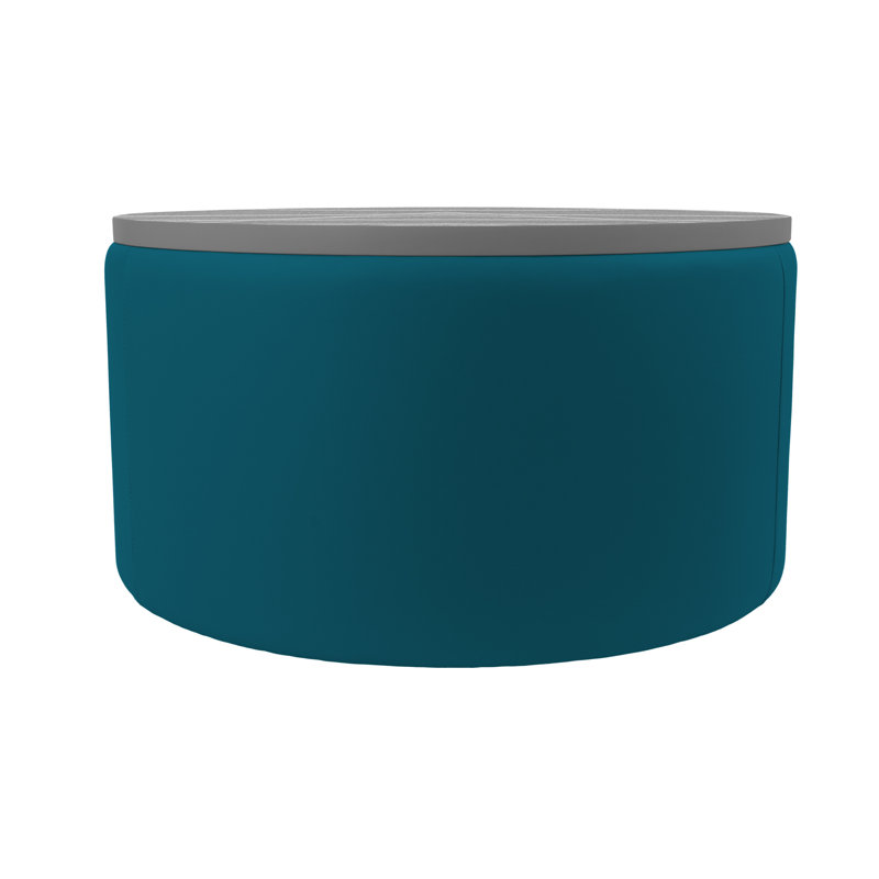 Repose-pieds rond 30 po Pro Series, Bleu sarcelle / Gris