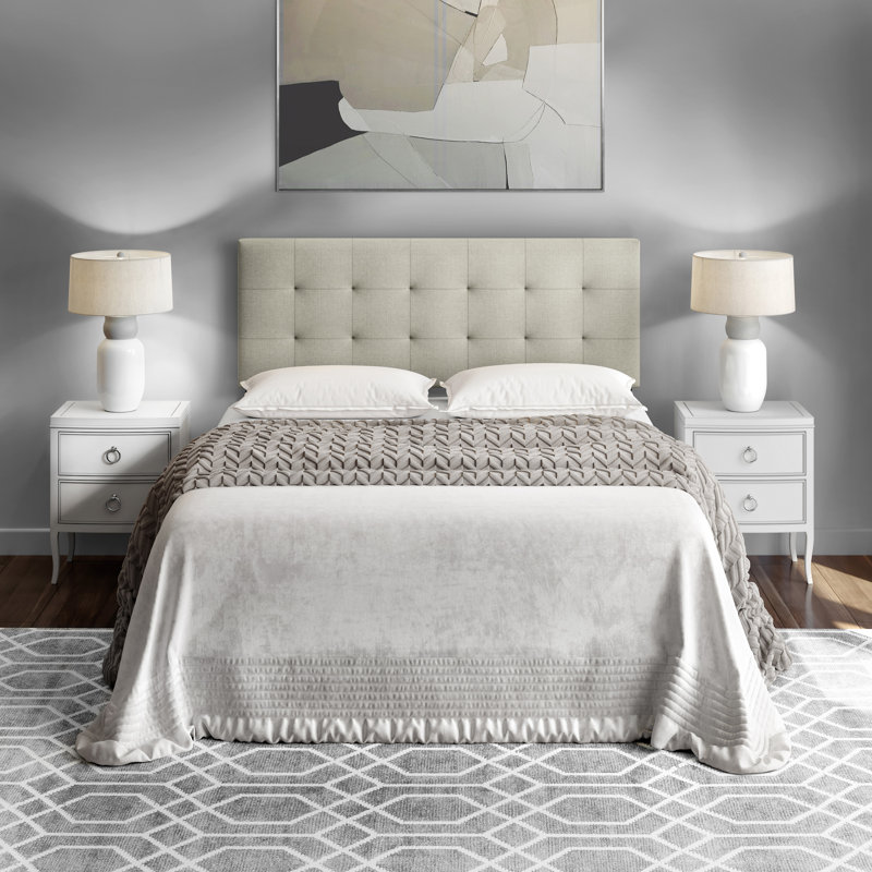 Pocatello Upholstered Headboard, Beige